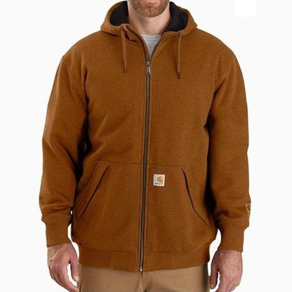 Carhartt Men’s Sweater Rain Defender Loose Fit Midweight Thermal-Lined Full Zip