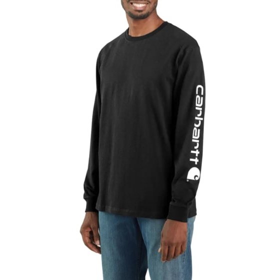 Carhartt Men’s T-Shirt Long Sleeve Loose Fit Heavy Weight Graphic Logo K231