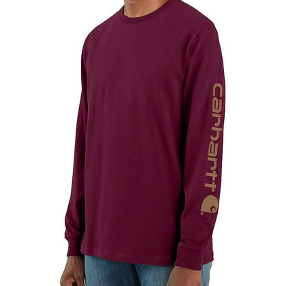 Carhartt Men’s T-Shirt Long Sleeve Loose Fit Heavy Weight Graphic Logo K231