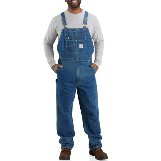 Carhartt Men’s Work Bib Overalls Denim 104672