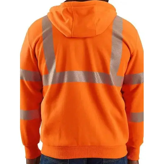 Carhartt Men's Work Hi-Vis Hoodie Loose Fiat Thermal Lined Zip Up TS4988 - Carhartt