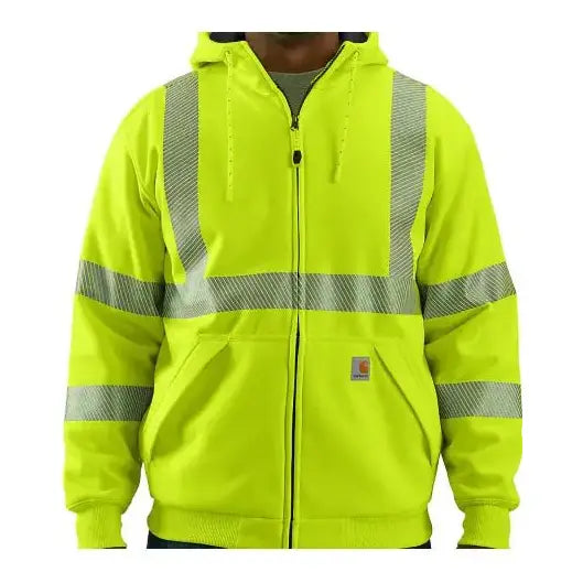 Carhartt Men s Work Hi Vis Hoodie Loose Fiat Thermal Lined Zip Up 1049 Wei s Western Wear