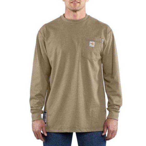 Carhartt Men’s Work Shirt Flame Resistant Force Cotton Long Sleeve 100235 - Carhartt