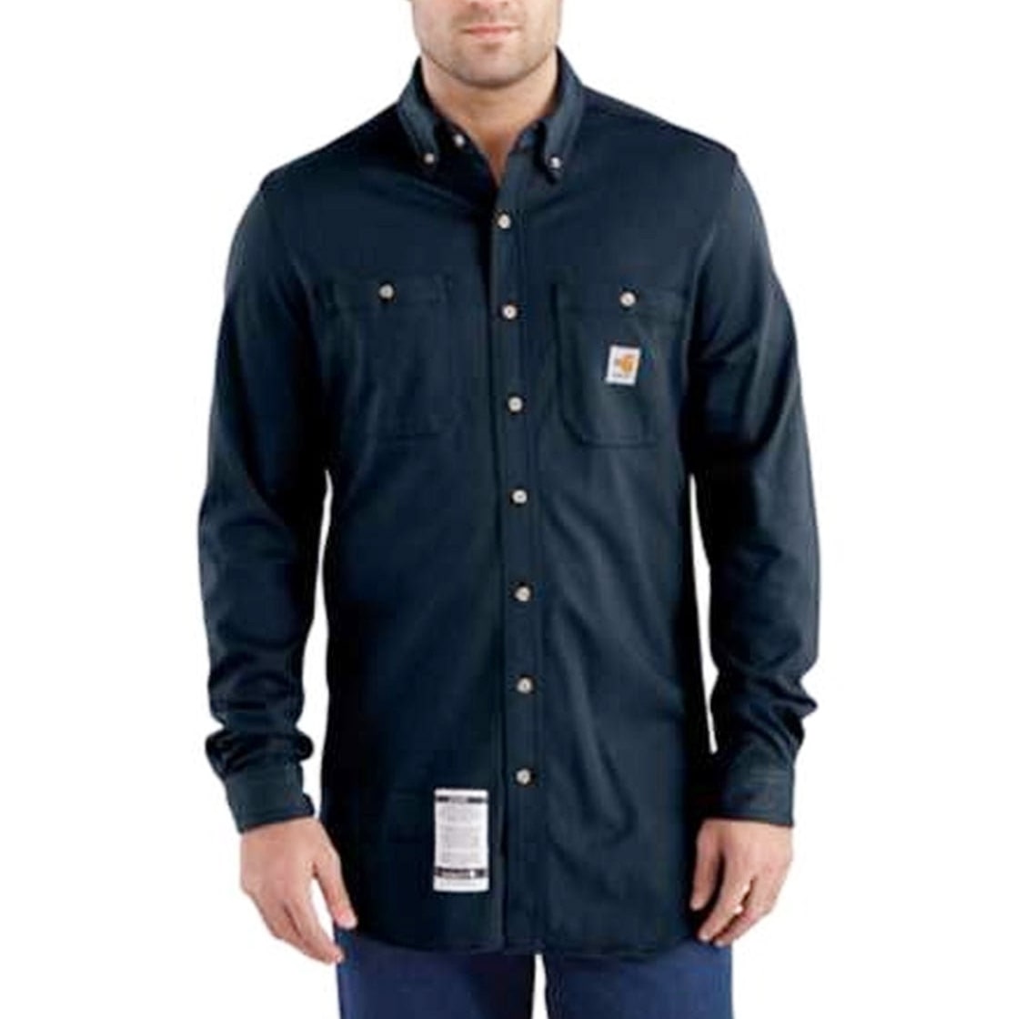 Carhartt Men’s Work Shirt Flame Resistant Force Hybrid Navy 101698