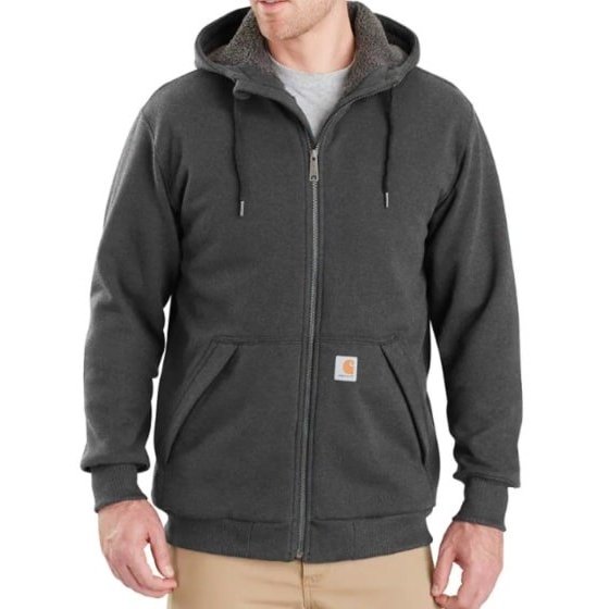 Carhartt Men's Rain Defender Hoodie Relaxed Fit Midweight Sherpa Lined Full Zip 103308