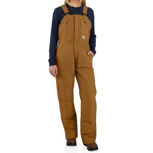 Carhartt Women’s Bib Overalls Insulated Loose Fit Washed Duck 104694 - Carhartt