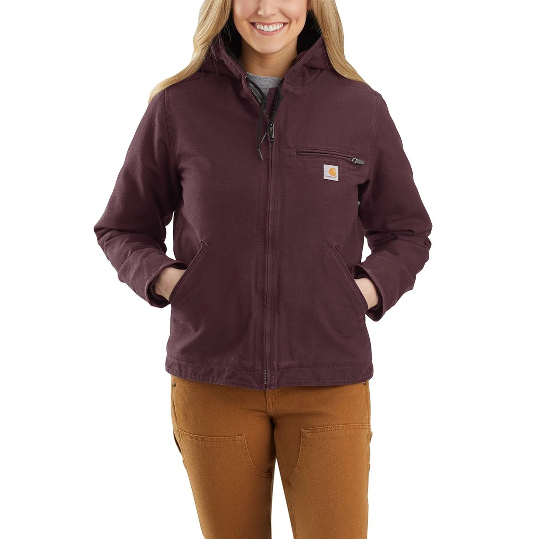 Carhartt Women's Loose Fit Washed Duck Sherpa Lined Jacket 104292
