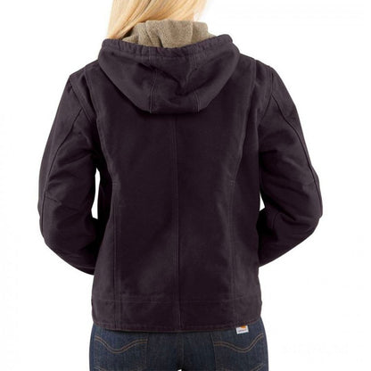 Carhartt Women's Sandstone Sierra Jacket Sherpa Lined Black WJ141