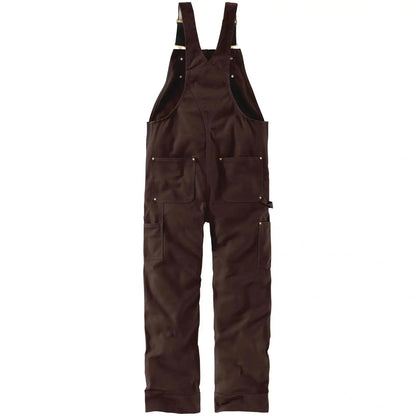 Carhartt Work Men's Bib Overalls Unlined Duck R01 Dark Brown