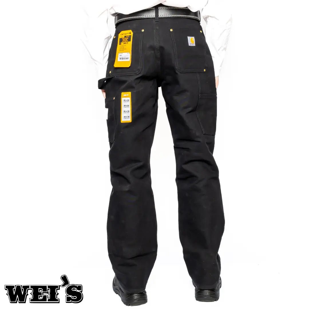 Carhartt Work Men s Pants Duck Double Front B01 Black Wei s Western Wear