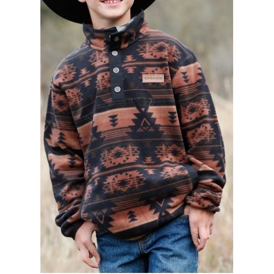 Cinch Boy’s Aztec Fleece Pullover MWK7590014