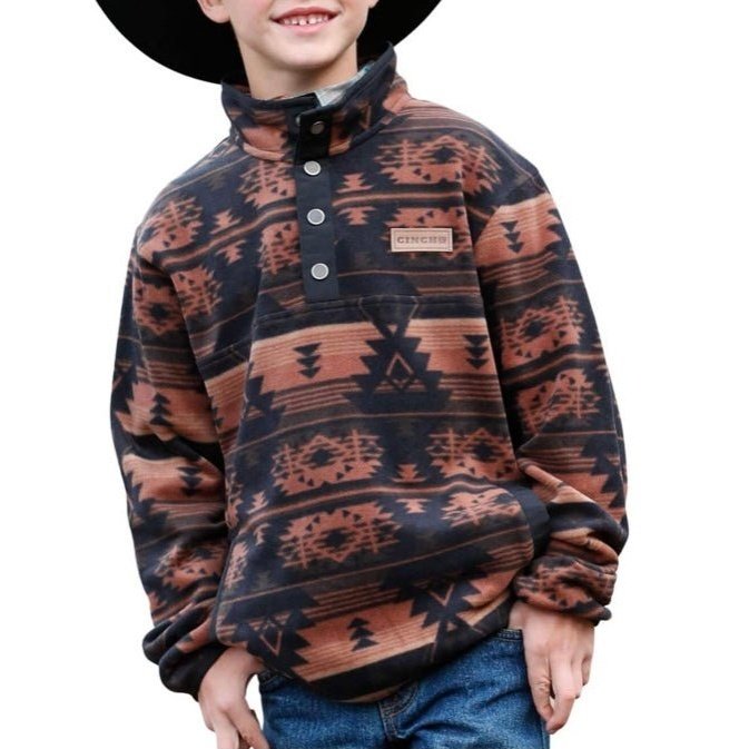 Cinch Boy’s Aztec Fleece Pullover MWK7590014