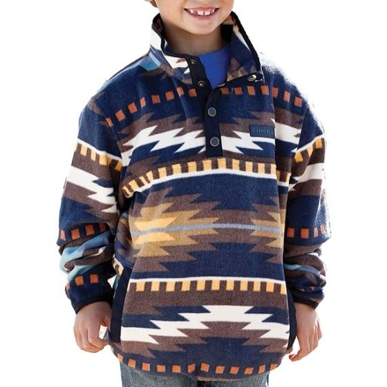 Cinch Boy's Pullover Aztec Multicolour Fleece MWK7590005 - Cinch