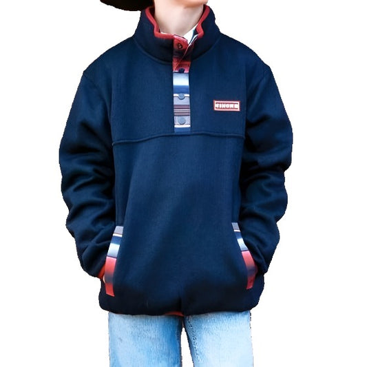 Cinch Boy's Pullover Heavyweight Navy MWK7330002 NAV - Clearance