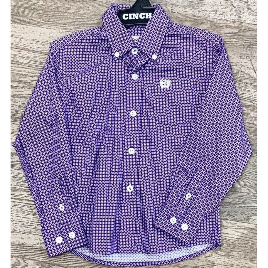 Cinch Boy’s Shirt Casual Long Sleeve Button Down MTW7061175