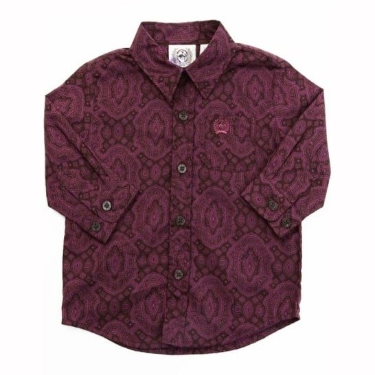 Cinch Infant Shirt Western Match Dad Paisley Print MTW7062299