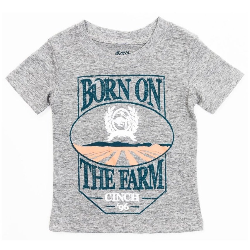 Cinch Infant & Toddler T-Shirt Born On The Farm MTT767 1074 2045 - Clearance