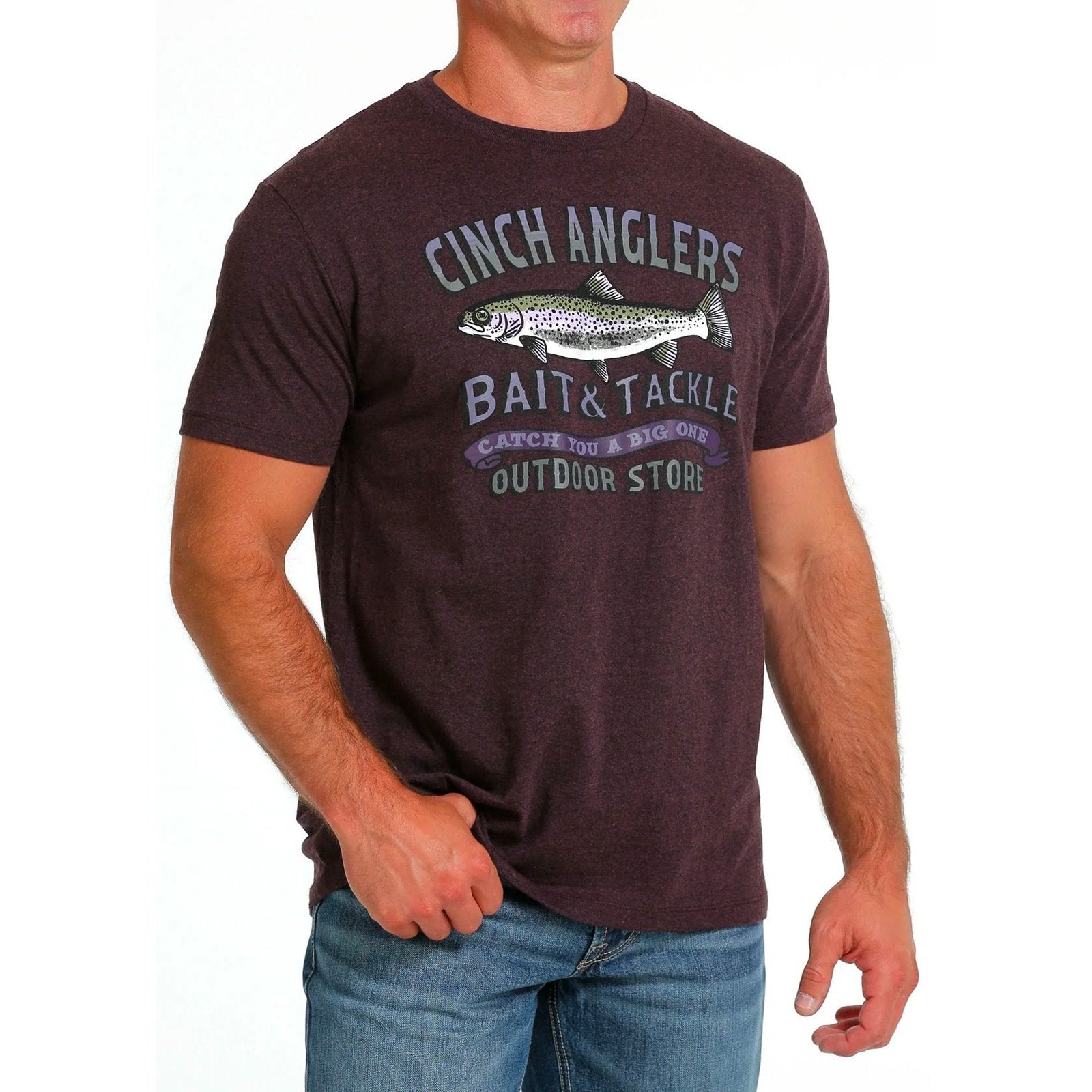 Cinch Men's Angler's Purple Tee MTT1690591