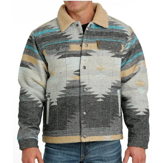 Cinch Men’s Aztec Sherpa Lined Trucker Jacket