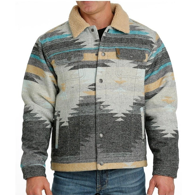 Cinch Men’s Aztec Sherpa Lined Trucker Jacket MWJ1511008-Clearance