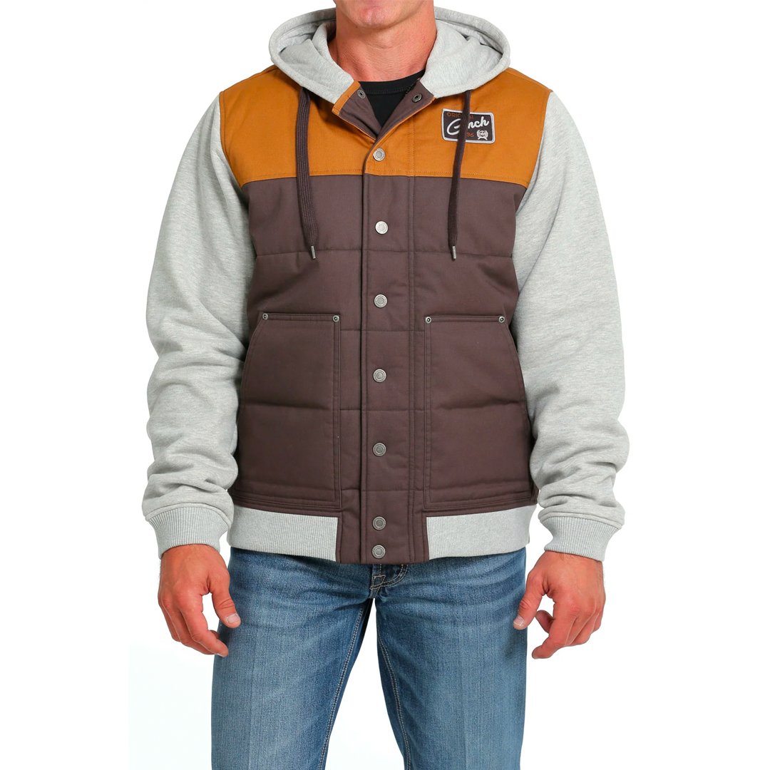 Cinch Men's Brown/Tan Hooded Jacket MWJ1092003