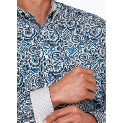 Cinch Men's Casual Shirt Long Sleeve Stretch Paisley Print MTW1105401 - Cinch