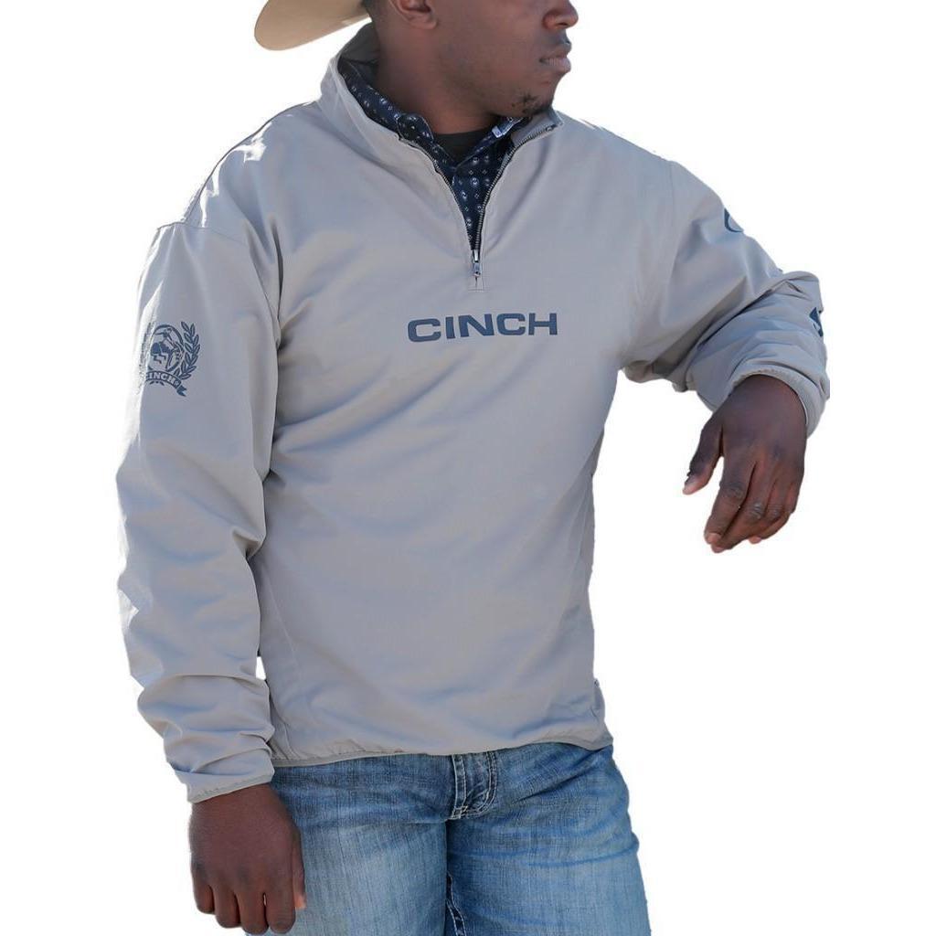 Cinch Men's Grey 1/4 zip Windbreaker MWJ1000009