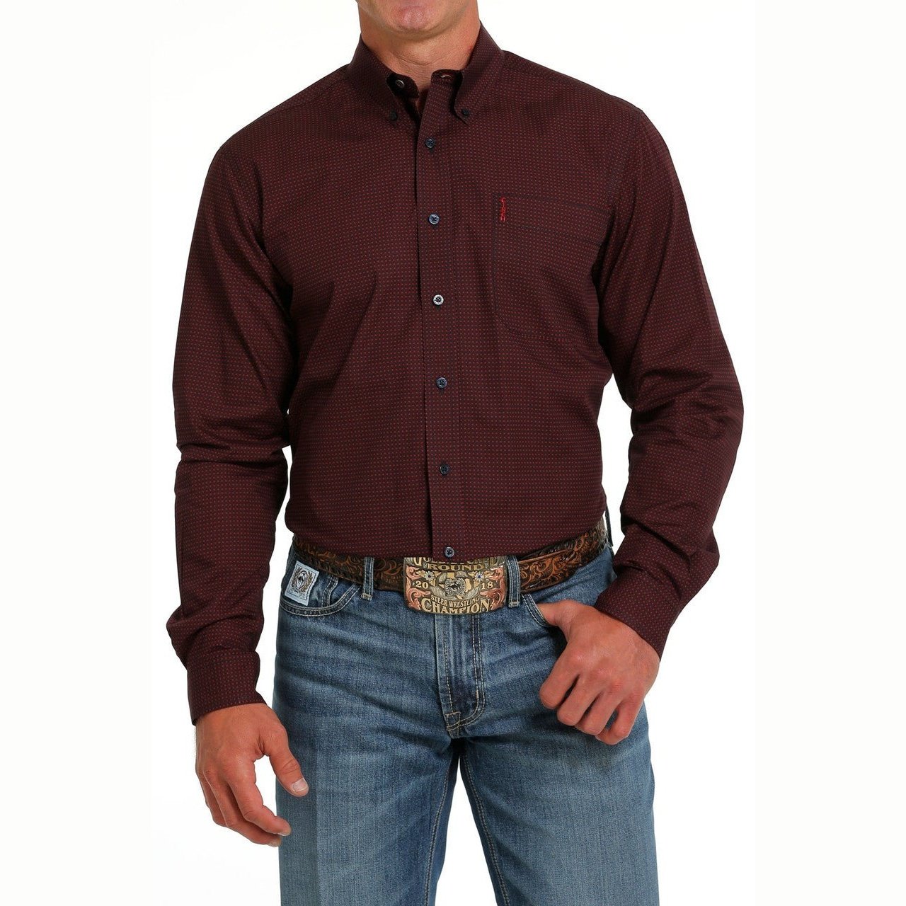 Cinch Men's Modern Fit Long Sleeve Button Up Shirt MTW1347084