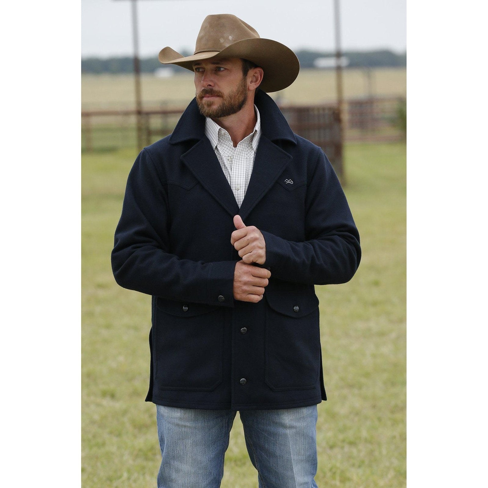 Cinch Men's Navy Wool Ranch Jacket – Wei's Western Wear