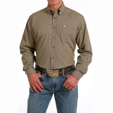 Cinch Men’s Print Long Sleeve Button Up