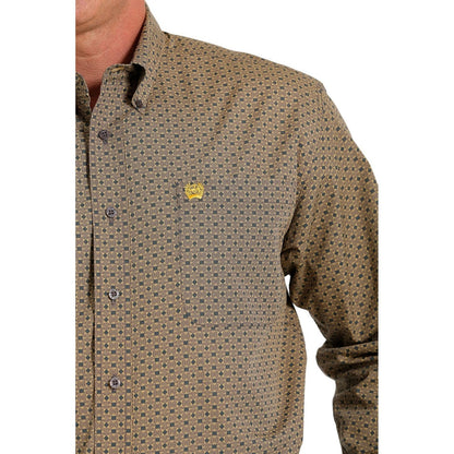 Cinch Men’s Print Long Sleeve Button Up