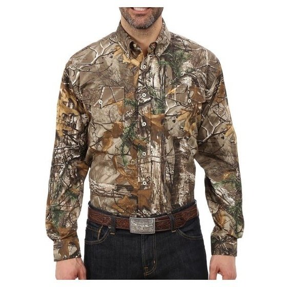 Cinch Men’s Shirt Camo Long Sleeve Button Up MKW5001001