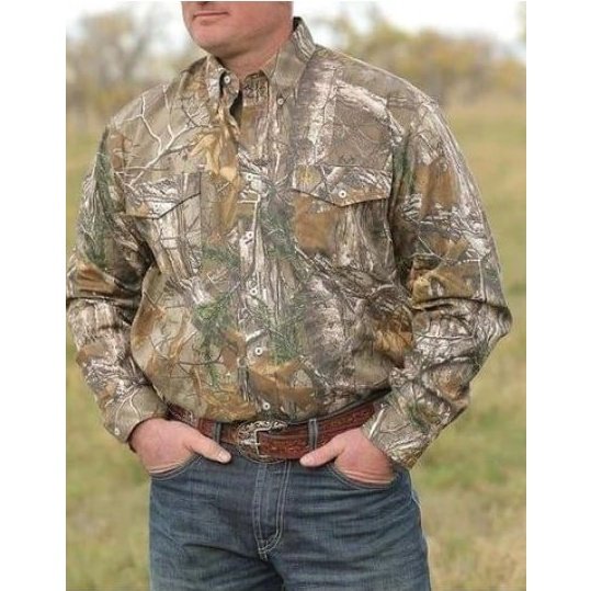 Cinch Men’s Shirt Camo Long Sleeve Button Up MKW5001001