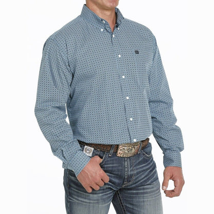 Cinch Men’s Shirt Casual Diamond Print Button-Down MTW1105440