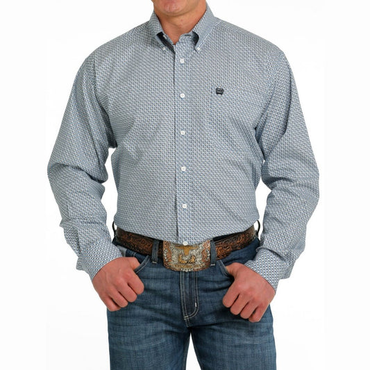 Cinch Men’s Shirt Casual Long Sleeve Button Down Geometric Print MTW1105512
