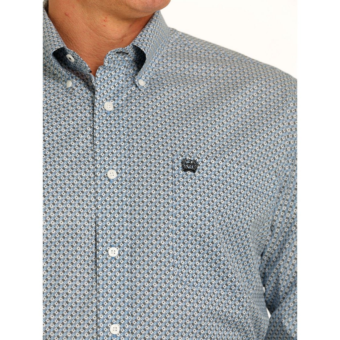 Cinch Men’s Shirt Casual Long Sleeve Button Down Geometric Print MTW1105512