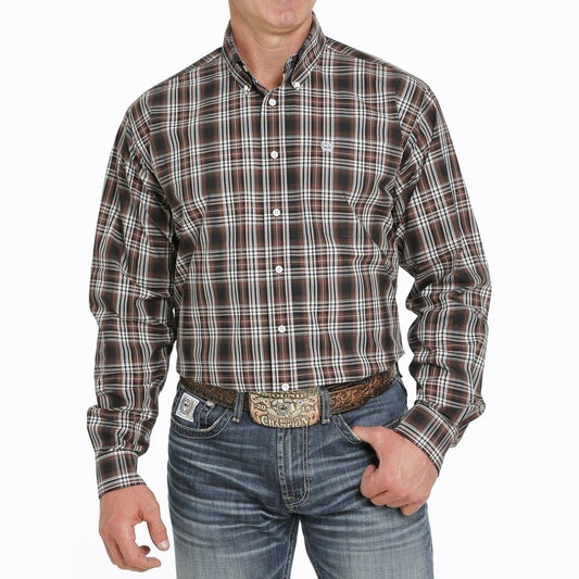 Cinch Men’s Shirt Casual Long Sleeve Button Down Plaid MTW1105452