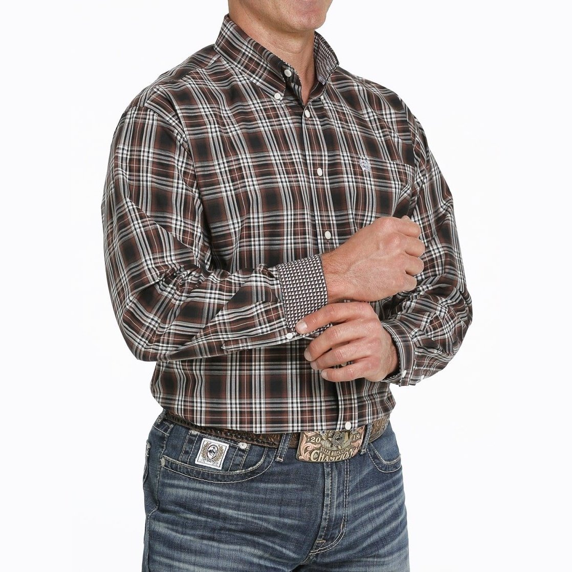 Cinch Men’s Shirt Casual Long Sleeve Button Down Plaid MTW1105452