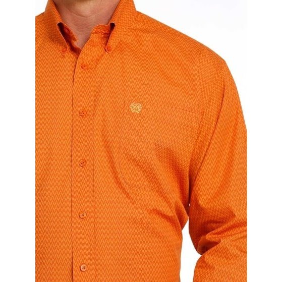 Cinch Men's Shirt Casual Long Sleeve Cotton Button Down Collar MTW1105475 - Cinch