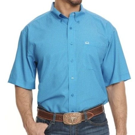 Cinch Men’s Shirt Casual Short Sleeve Arenaflex Geo Print MTW1704121 - Cinch