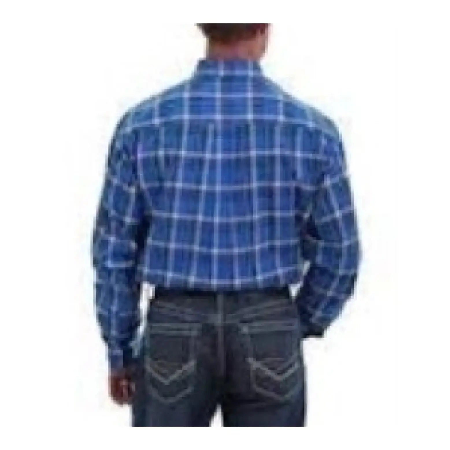 Cinch Men’s Shirt Long Sleeve Button Down Blue Plaid MTW1104683 - Cinch