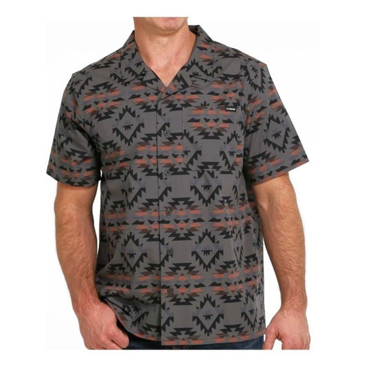 Cinch Men’s Shirt Short Sleeve Southwestern Print MTW1401014 - Cinch