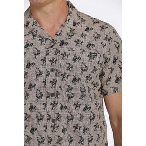 Cinch® Men's Grey Western Graphic Print Button Down Shirt MTW1401011 - Cinch