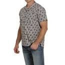 Cinch® Men's Grey Western Graphic Print Button Down Shirt MTW1401011 - Cinch
