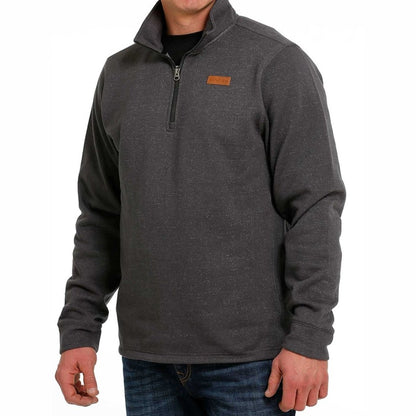 Cinch Men’s Sweater Knit 1/4 Zipper Charcoal MWK1080009