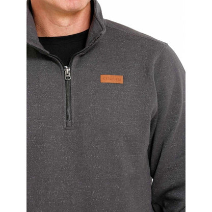 Cinch Men’s Sweater Knit 1/4 Zipper Charcoal MWK1080009