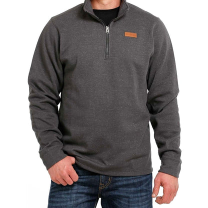 Cinch Men’s Sweater Knit 1/4 Zipper Charcoal MWK1080009