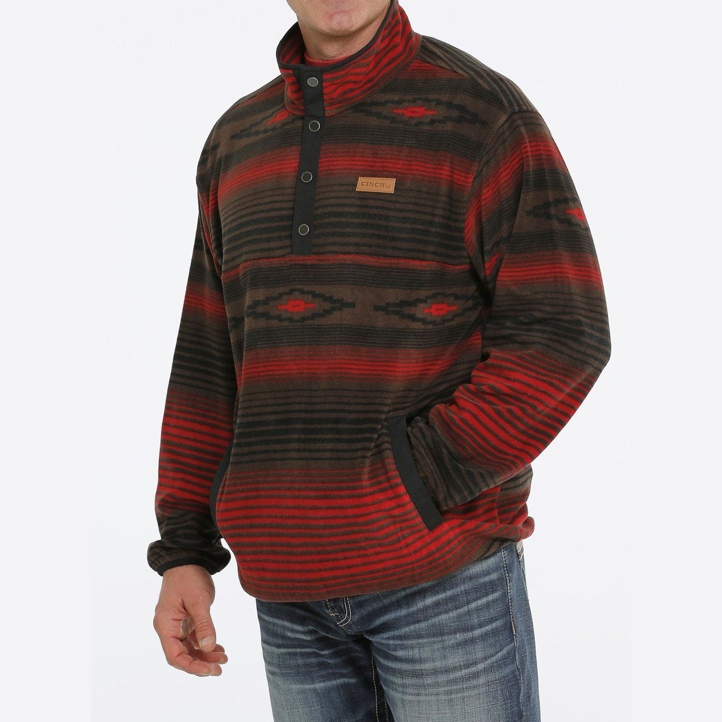 Cinch Men’s Sweater Polar Fleece Aztec Pullover MWV1515014 - Cinch