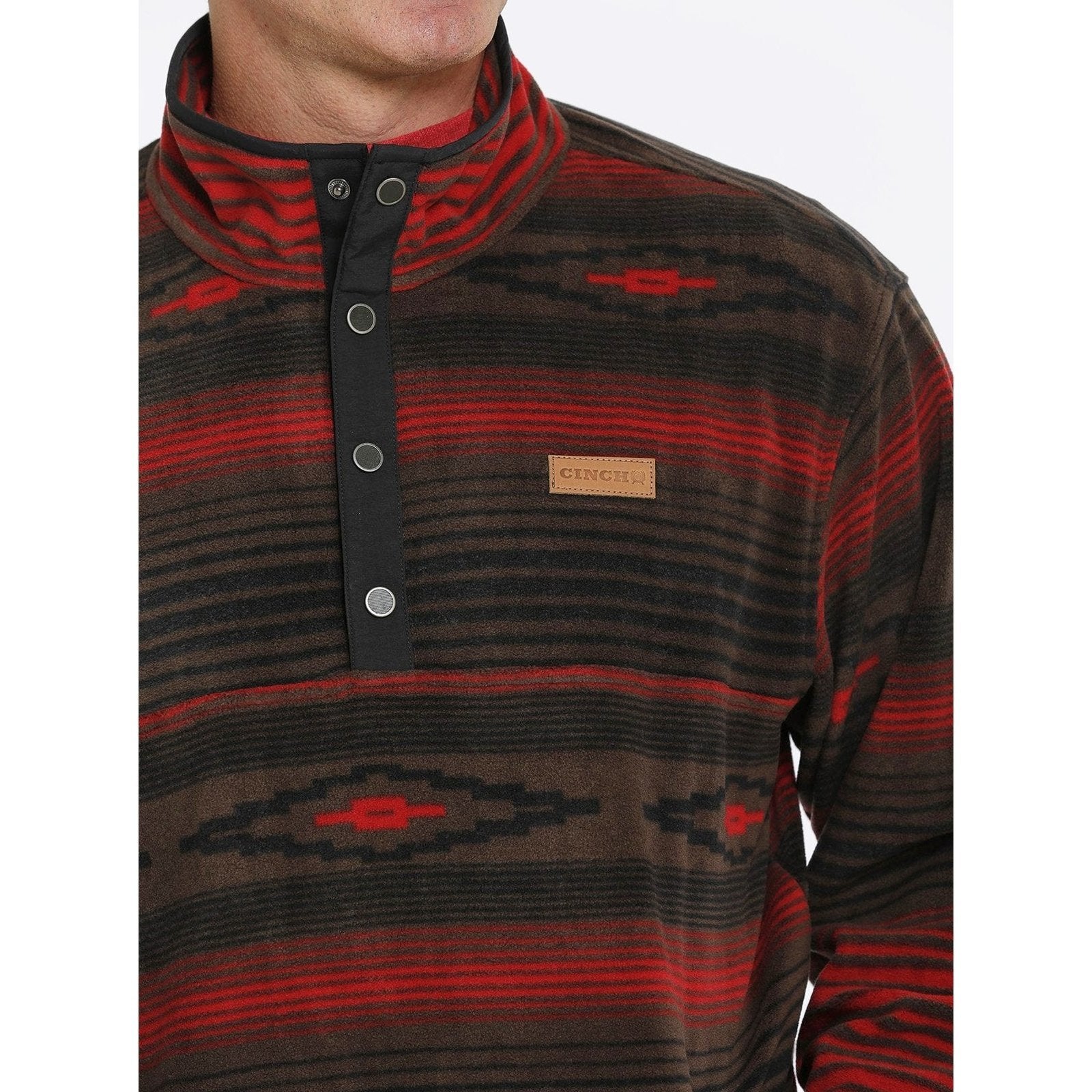 Cinch Men’s Sweater Polar Fleece Aztec Pullover MWV1515014 - Cinch