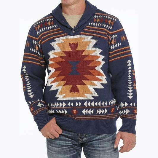 Cinch Men’s Sweater Southwestern Pull Over Knit MTW1581001